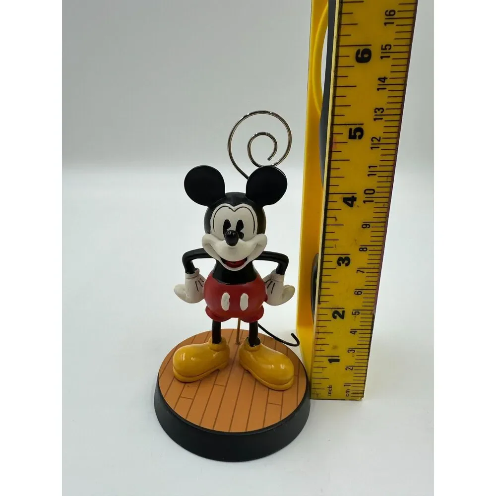 Disney Mickey Mouse Photo Clip Frame Figurine Spiral Photo Holder Vintage